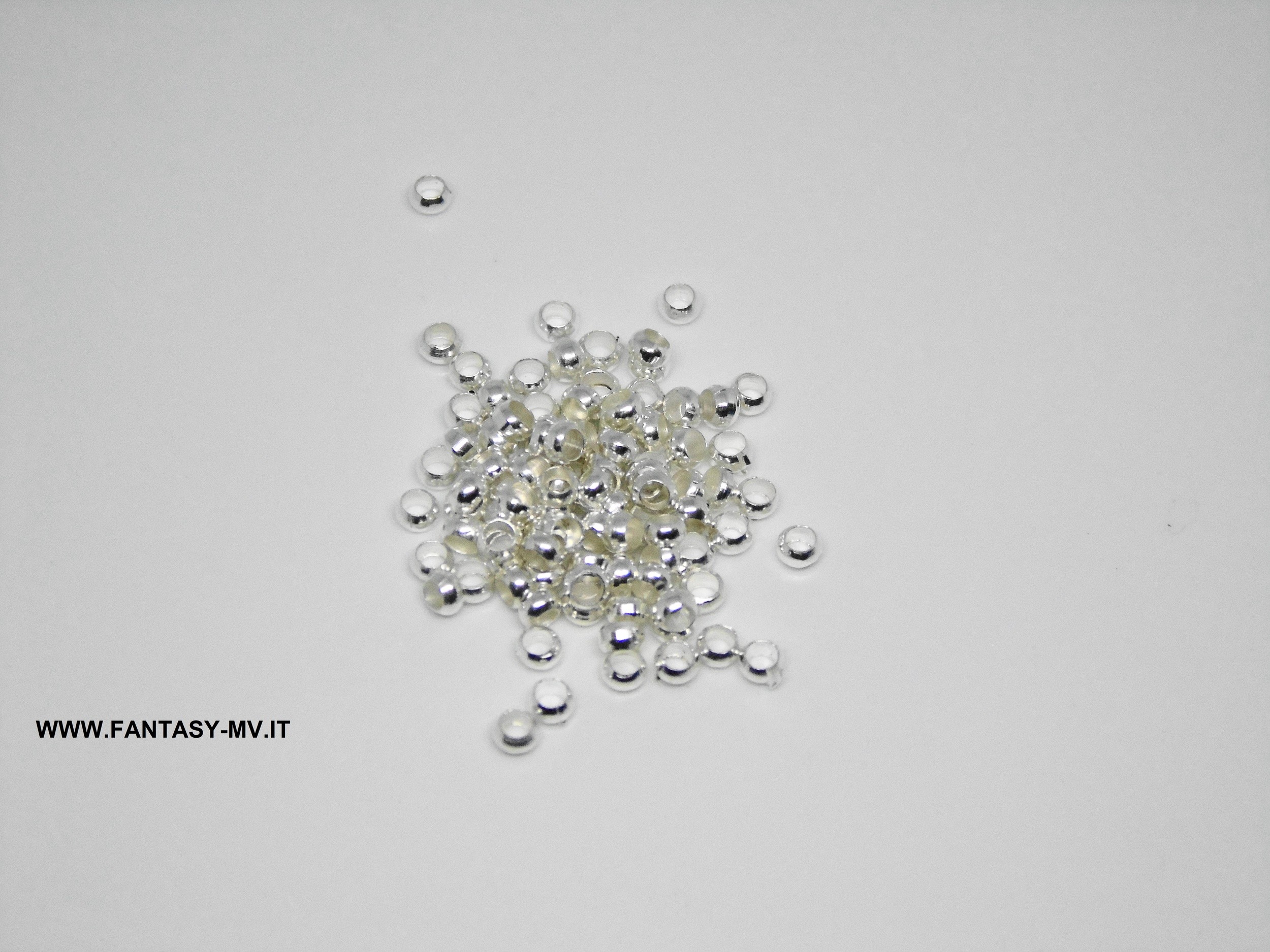 Perle a pressione - Schiaccini 2.5 mm - Silver Componenti per la creazione  di bigiotteria 