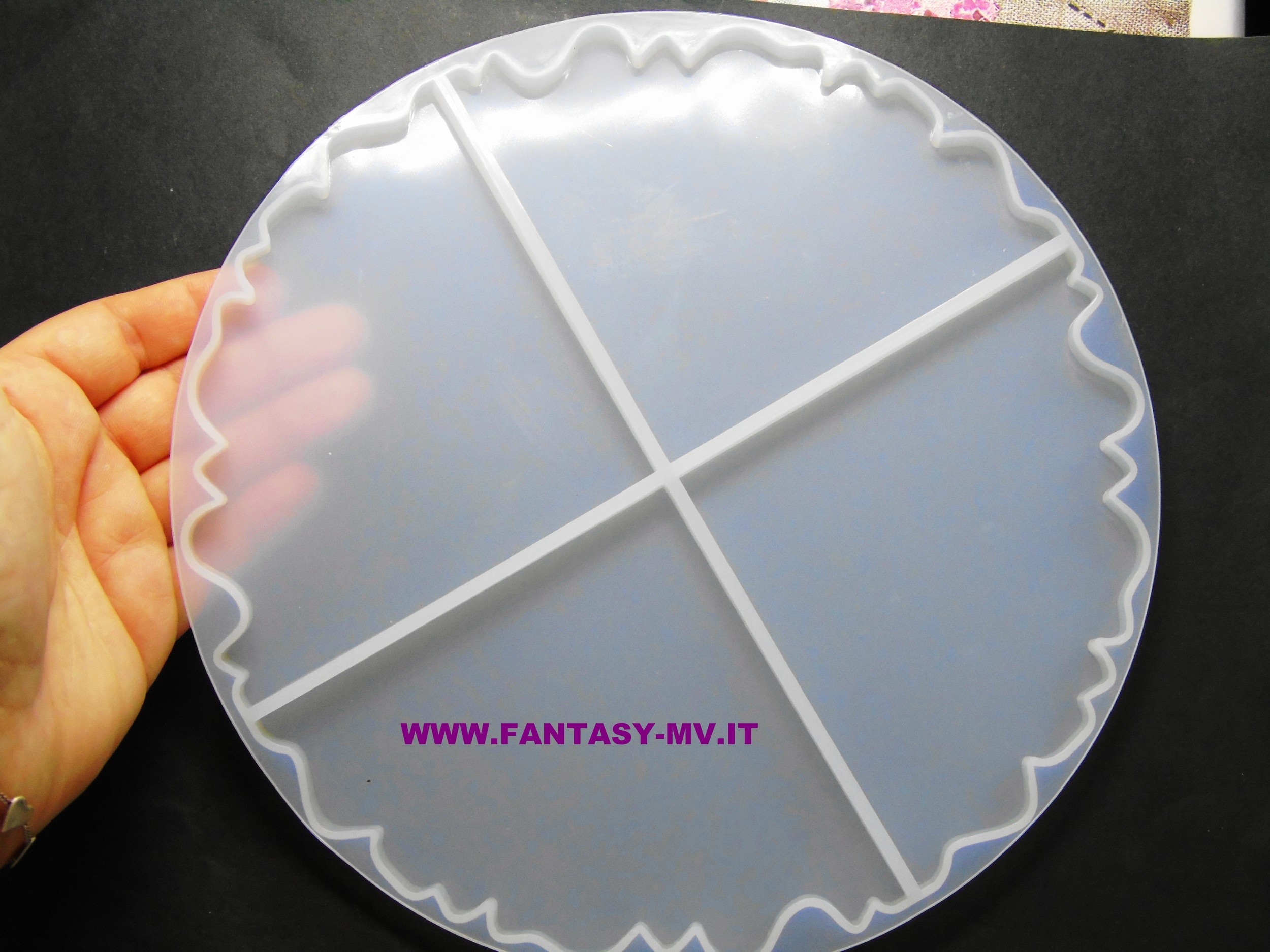 Stampo Silicone Per Sottobicchieri Rotondi - 2 Pezzi 6x6 Cm, Per Resina Epossidica, Fai Da Te, Decorazione Casa