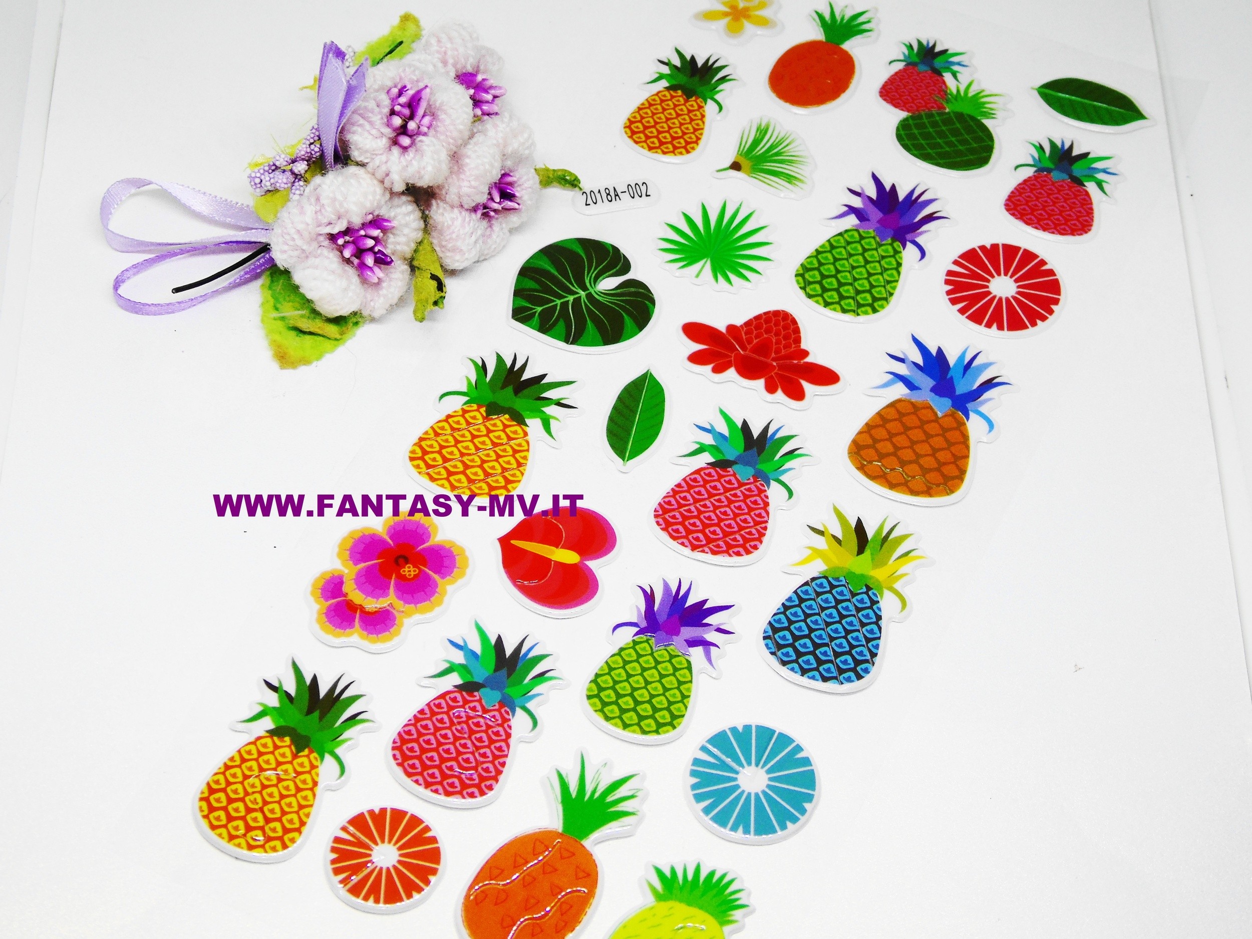 Adesivi decorativi bombati - Frutta Decorazioni, glitter, flakes,  applicazioni e Angelina Film 