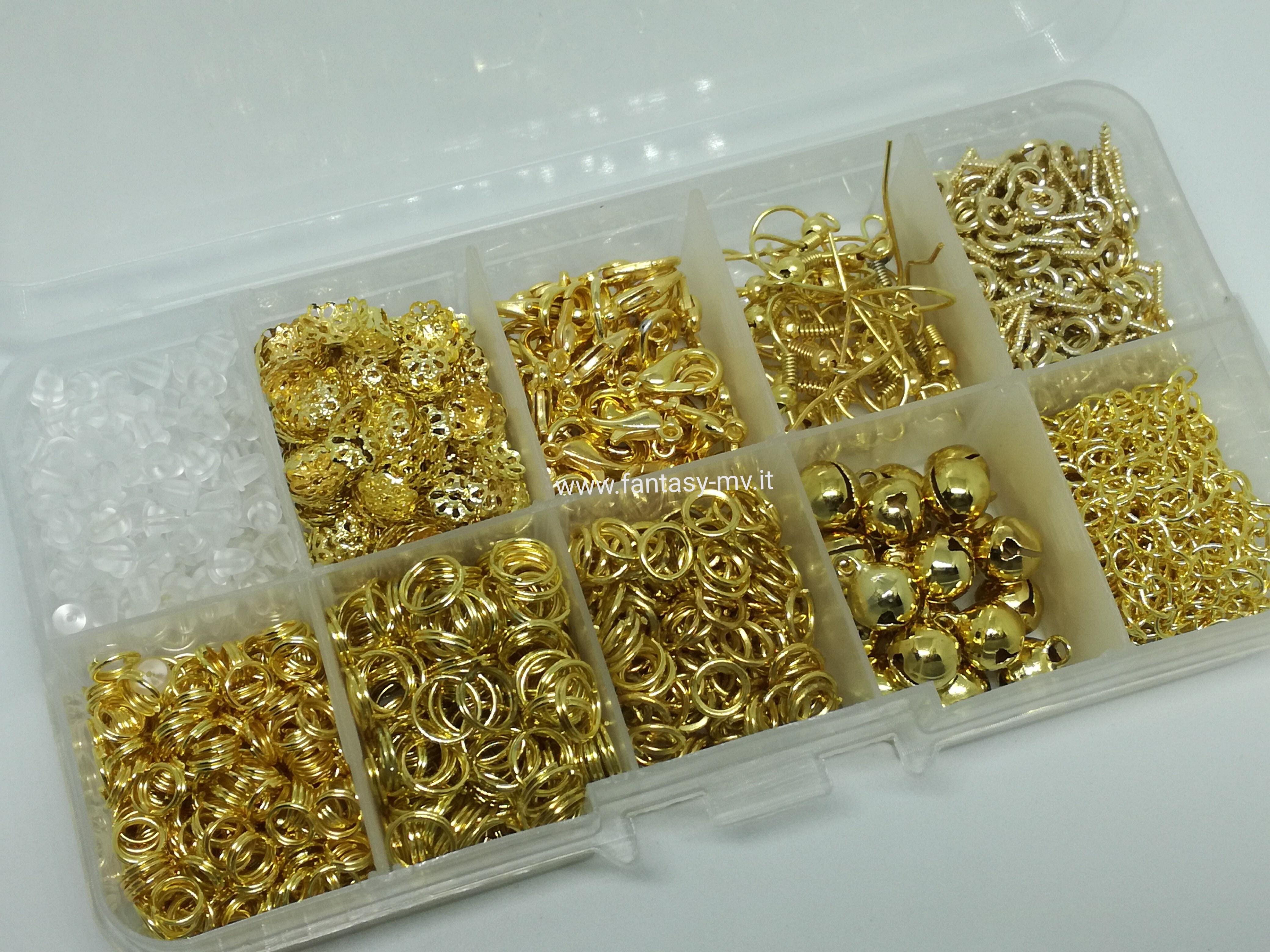 Anellini doppio giro 7mm - Gold Componenti per la creazione di bigiotteria  
