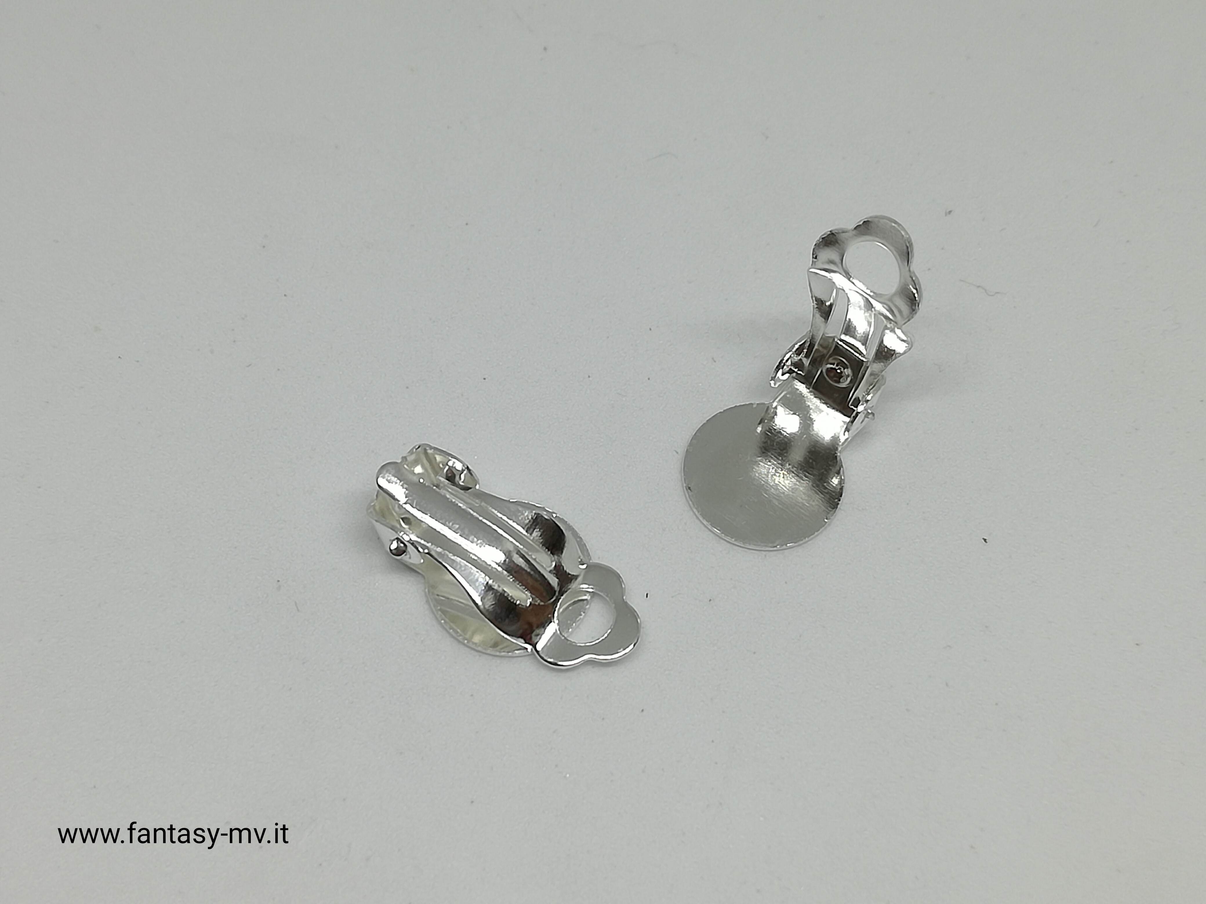 Base orecchino a clip argento Componenti per la creazione di