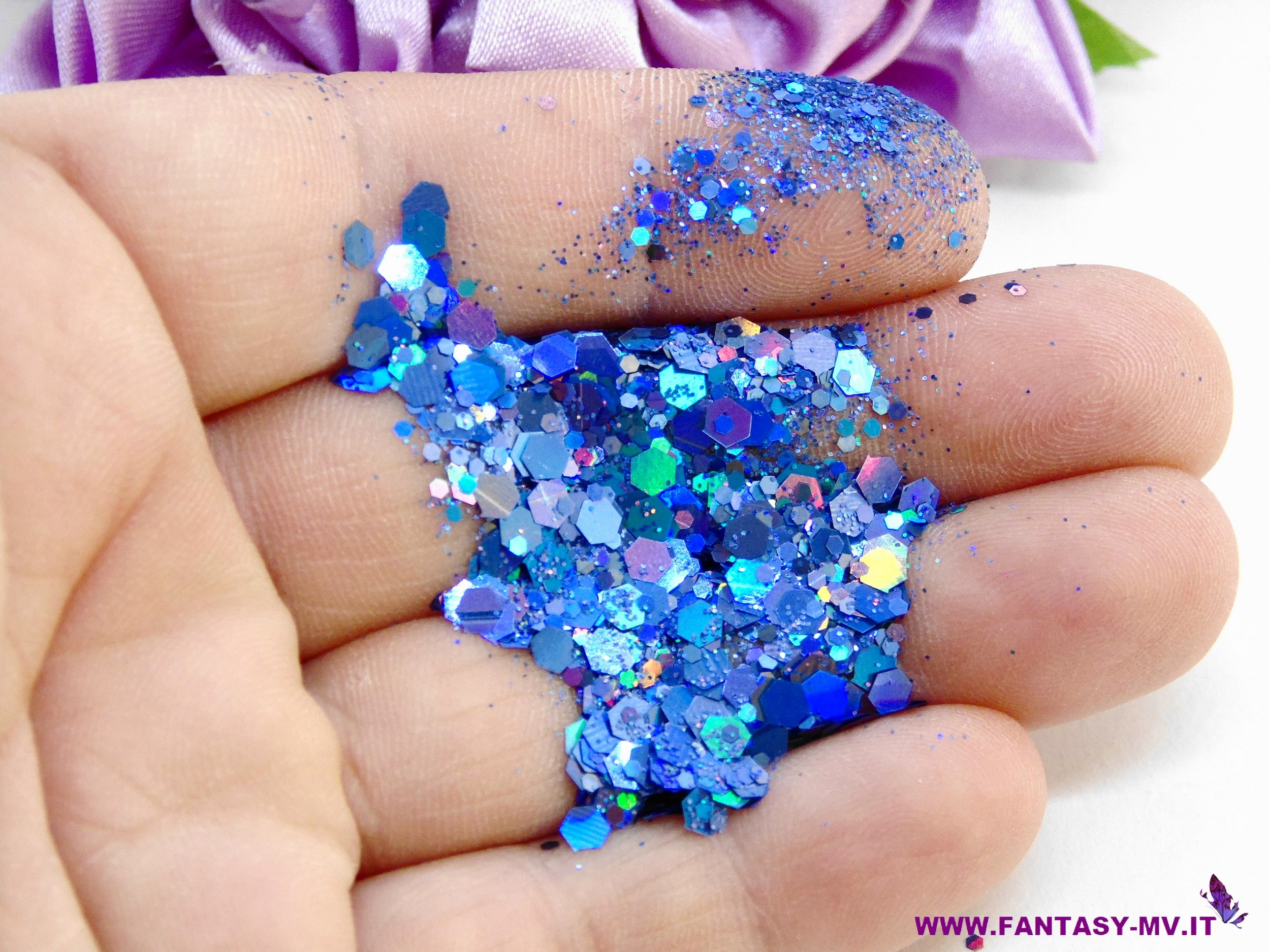 Glitter Holografici misure mix/24 - Bluino