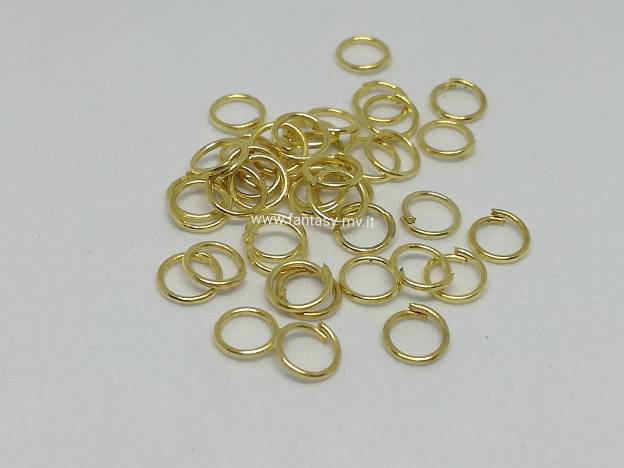 Anellini doppio giro 7mm - Gold Componenti per la creazione di bigiotteria  